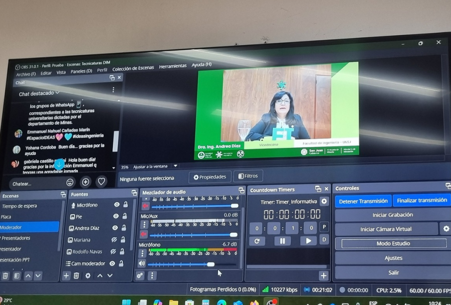 Streaming informativo para el Curso de Ingreso de las Tecnicaturas Universitarias a Distancia